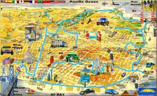 san francisco Map ciy route san francisco Map ciy route
